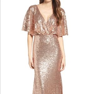 Watters Elson Bridesmaid Prom Dress Rose Gold